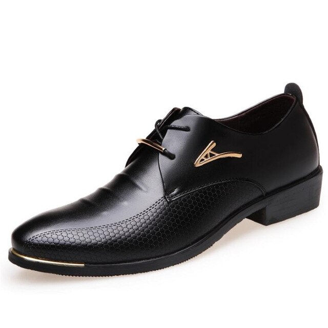 Fashion men's large size leather shoes